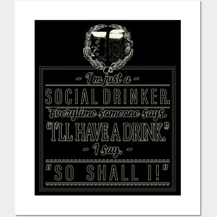 Social Drinker Posters and Art